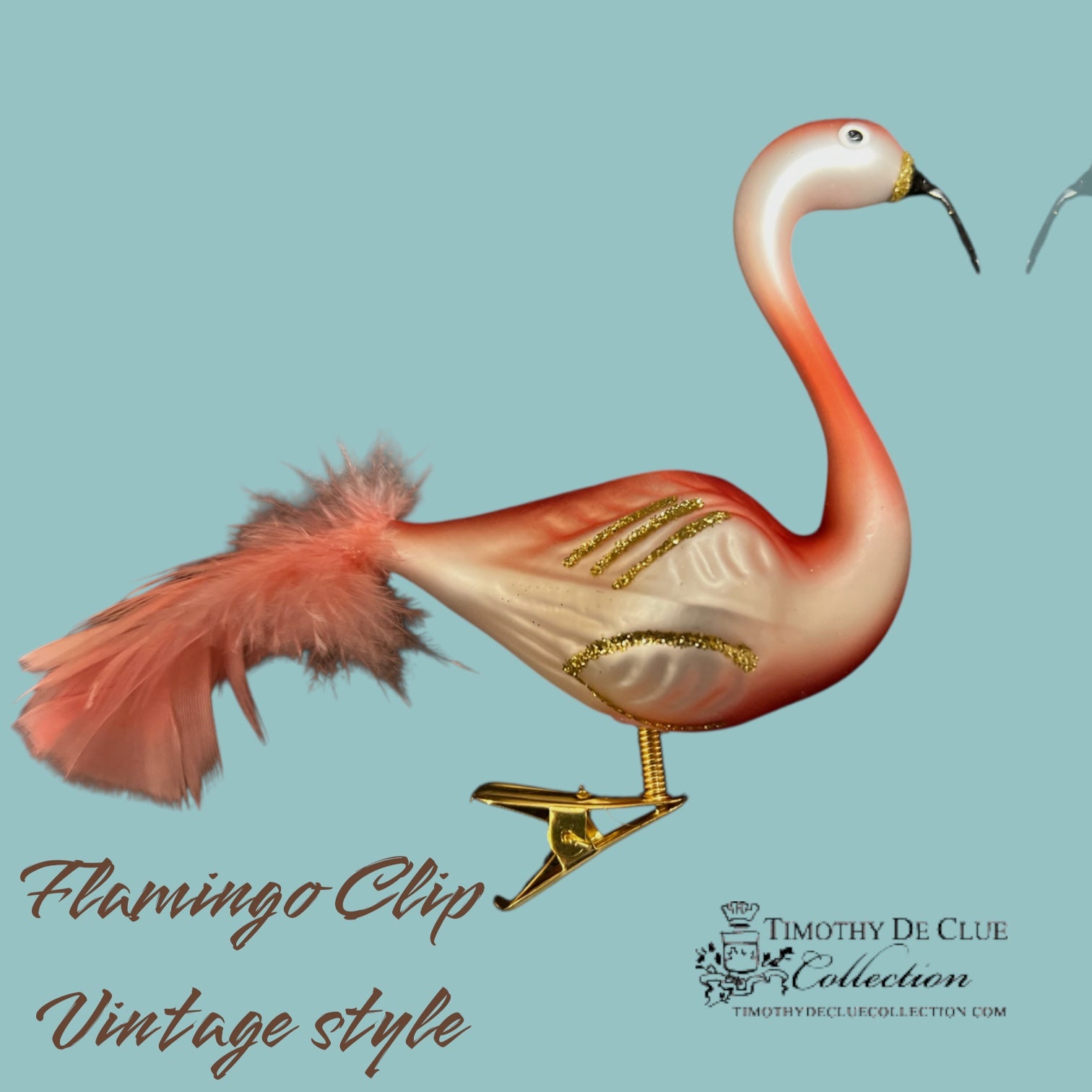 Flamingo Bird Clip / Christmas Clip Ornament