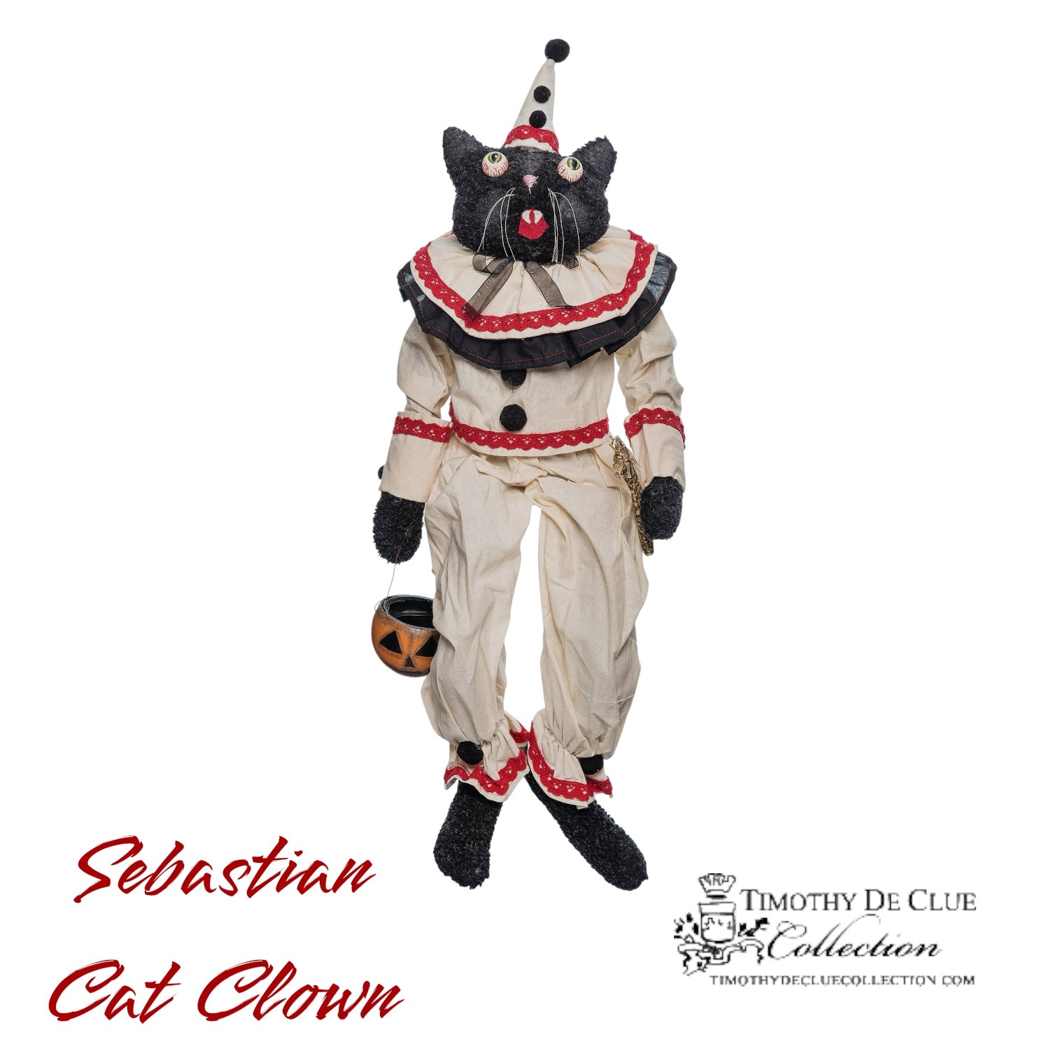 Sebastian Cat Clown Art Doll