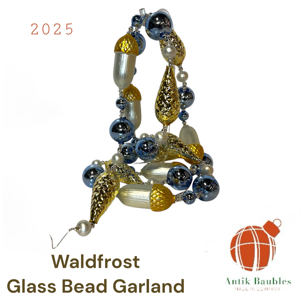 Waldfrost Glass Bead Garland  | 6 feet - Antik Baubles Christmas Ornament