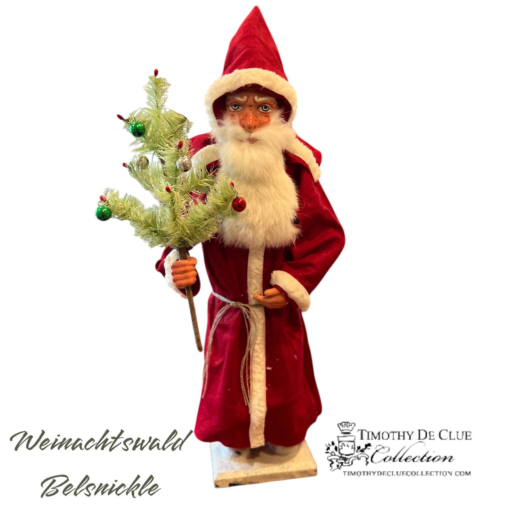 Weinachtswald Belsnickle Santa Candy Container - German Paper Mache Christmas Collection