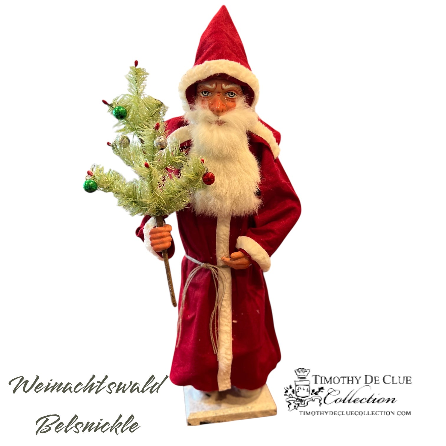 Weinachtswald Belsnickle Santa Candy Container - German Paper Mache Christmas Collection