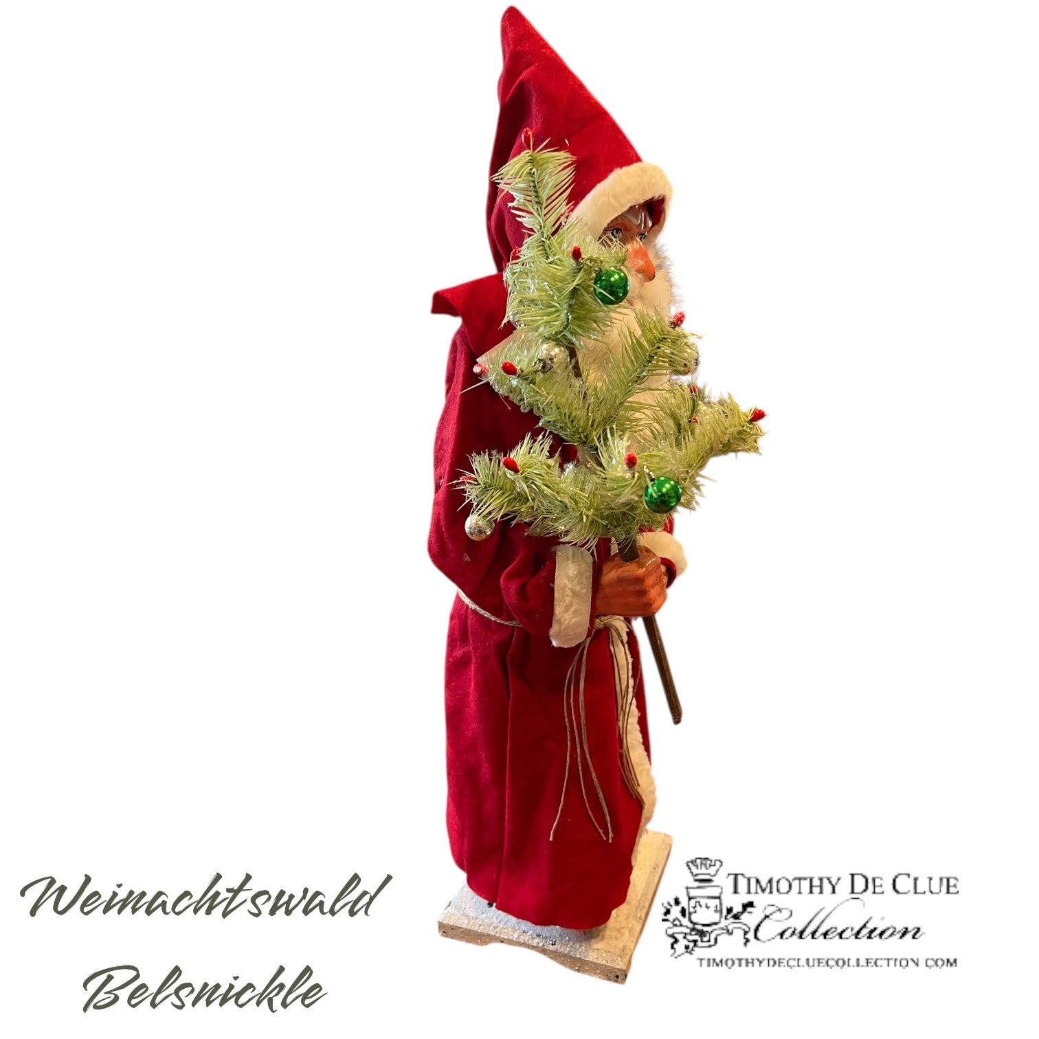 Weinachtswald Belsnickle Santa Candy Container - German Paper Mache Christmas Collection