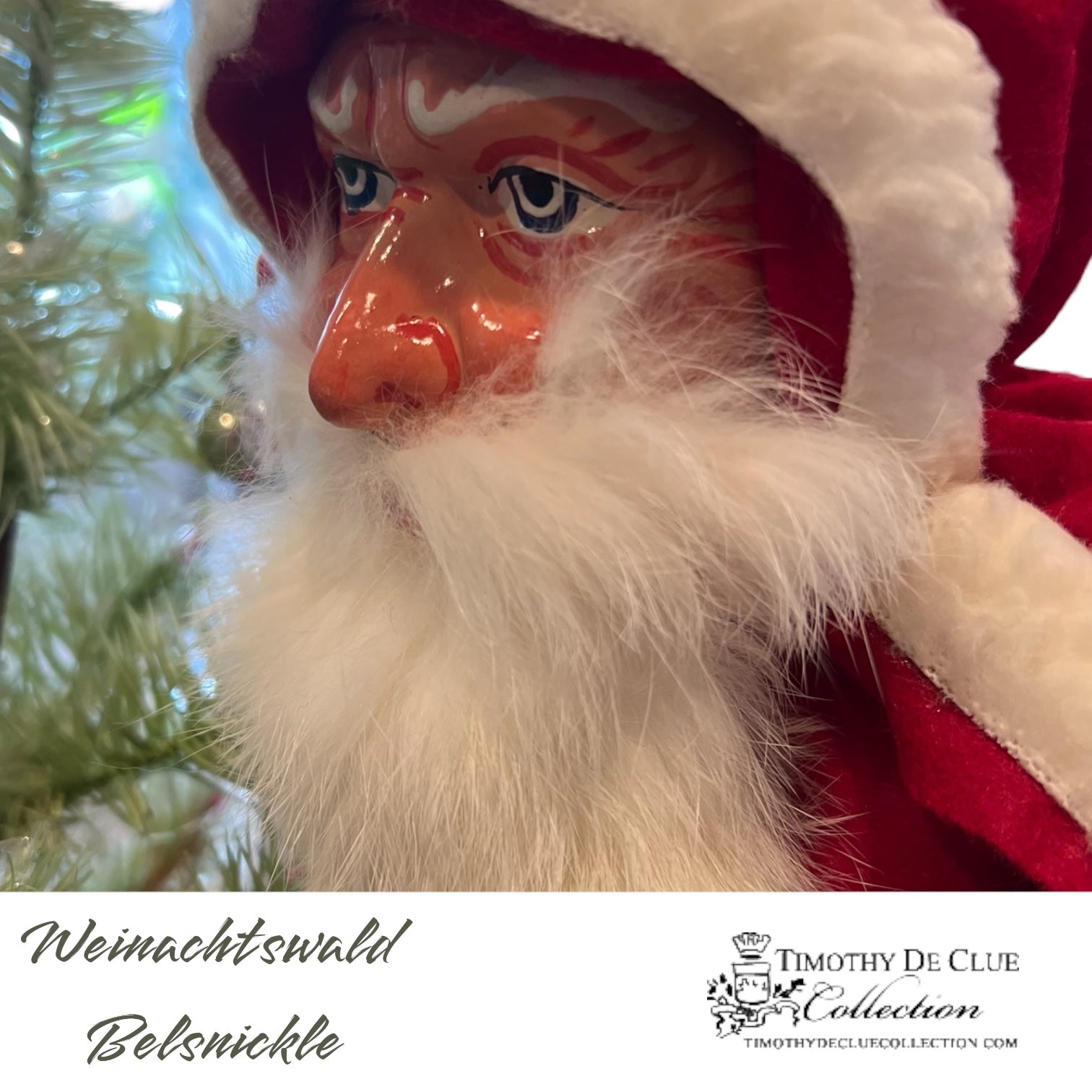 Weinachtswald Belsnickle Santa Candy Container - German Paper Mache Christmas Collection