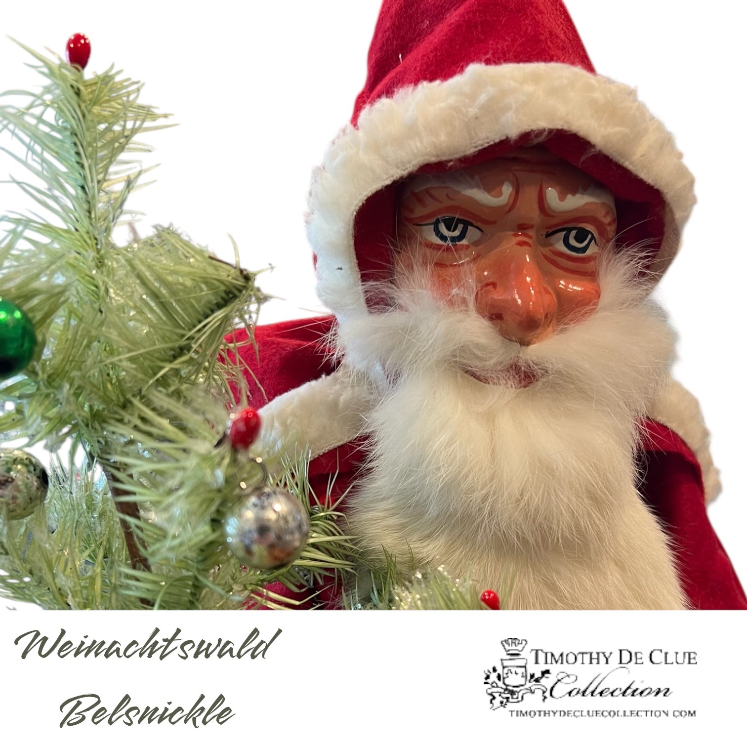 Weinachtswald Belsnickle Santa Candy Container - German Paper Mache Christmas Collection