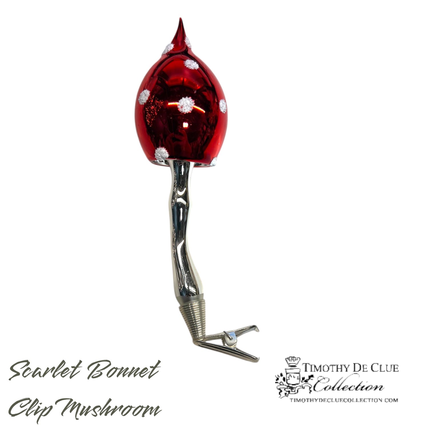 PNW Scarlet Bonnet Clip Mushroom -TDC Wonderland Christmas Collection