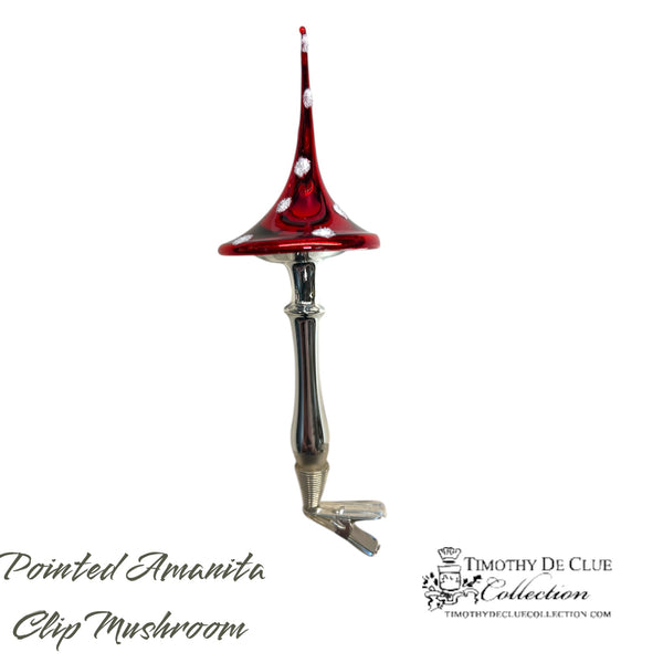 PNW Pointed Amanita Clip Mushroom -TDC Wonderland Christmas Collection WHLS