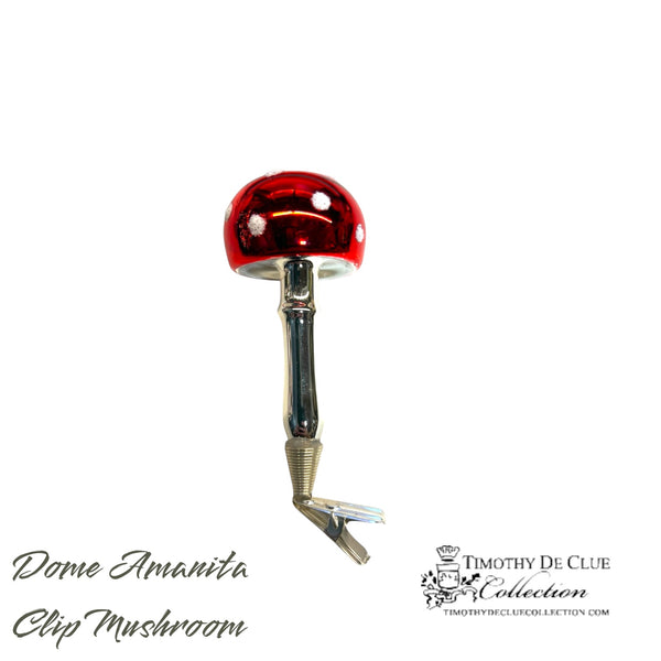 PNW Amanita Dome Cap Clip Mushroom -TDC Wonderland Christmas Collection WHLS