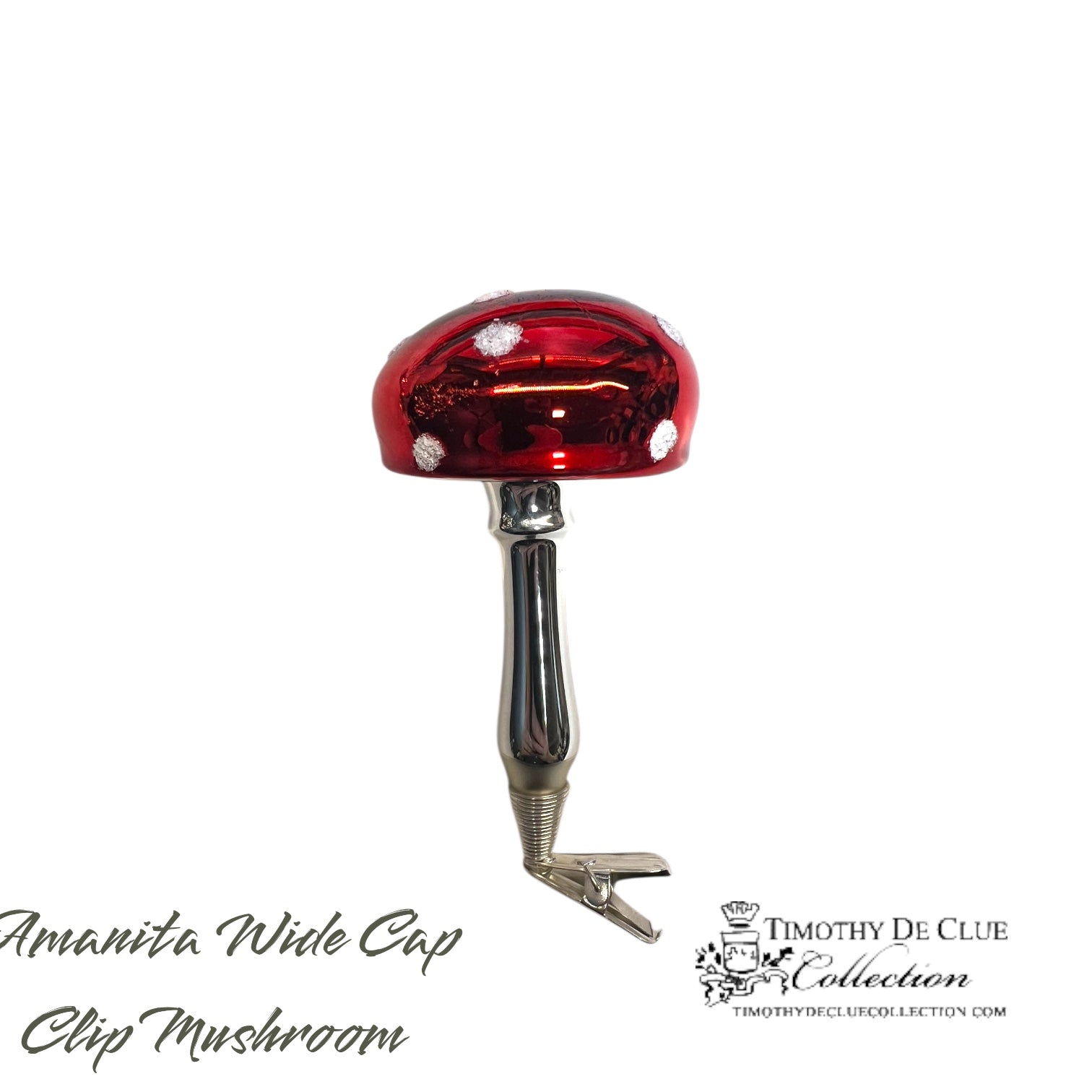 PNW Amanita Wide Cap Clip Mushroom -TDC Wonderland Christmas Collection