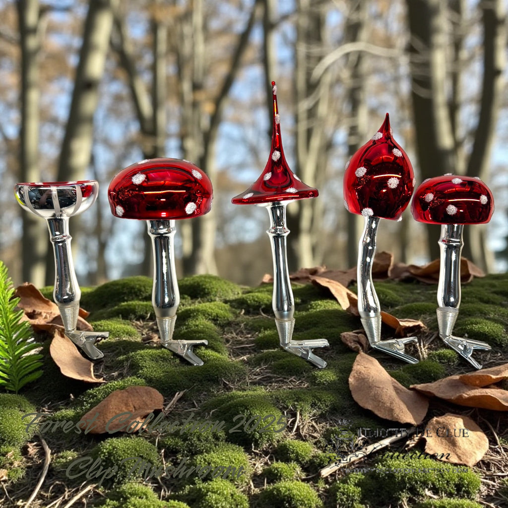 PNW Amanita Wide Cap Clip Mushroom -TDC Wonderland Christmas Collection