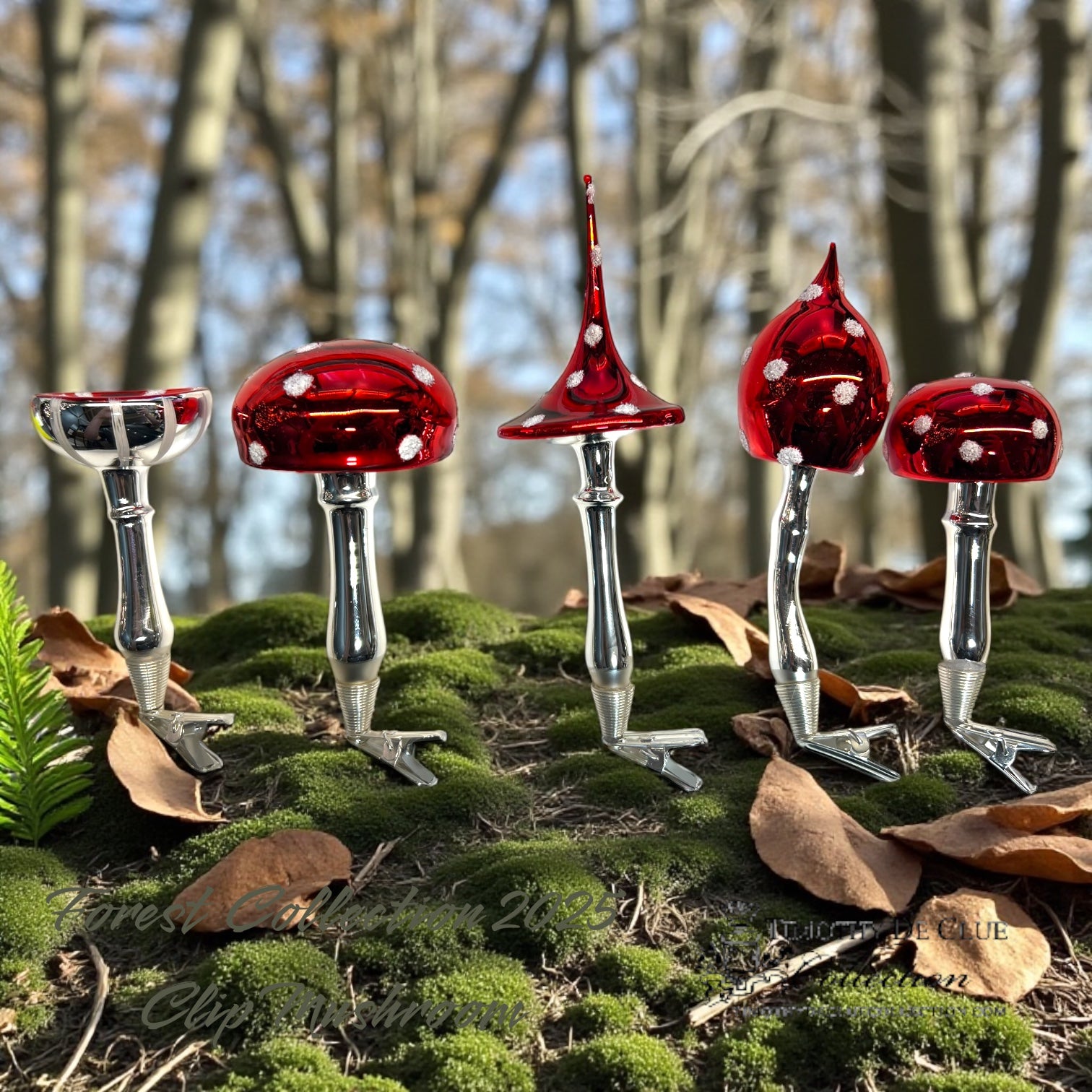 PNW Amanita Wide Cap Clip Mushroom -TDC Wonderland Christmas Collection