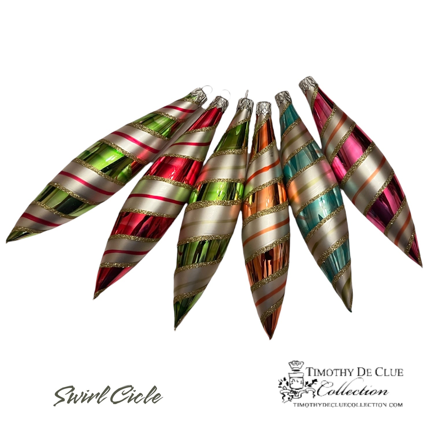 Swirl Cicles set of 6 - De Clue Exclusive Christmas Collection
