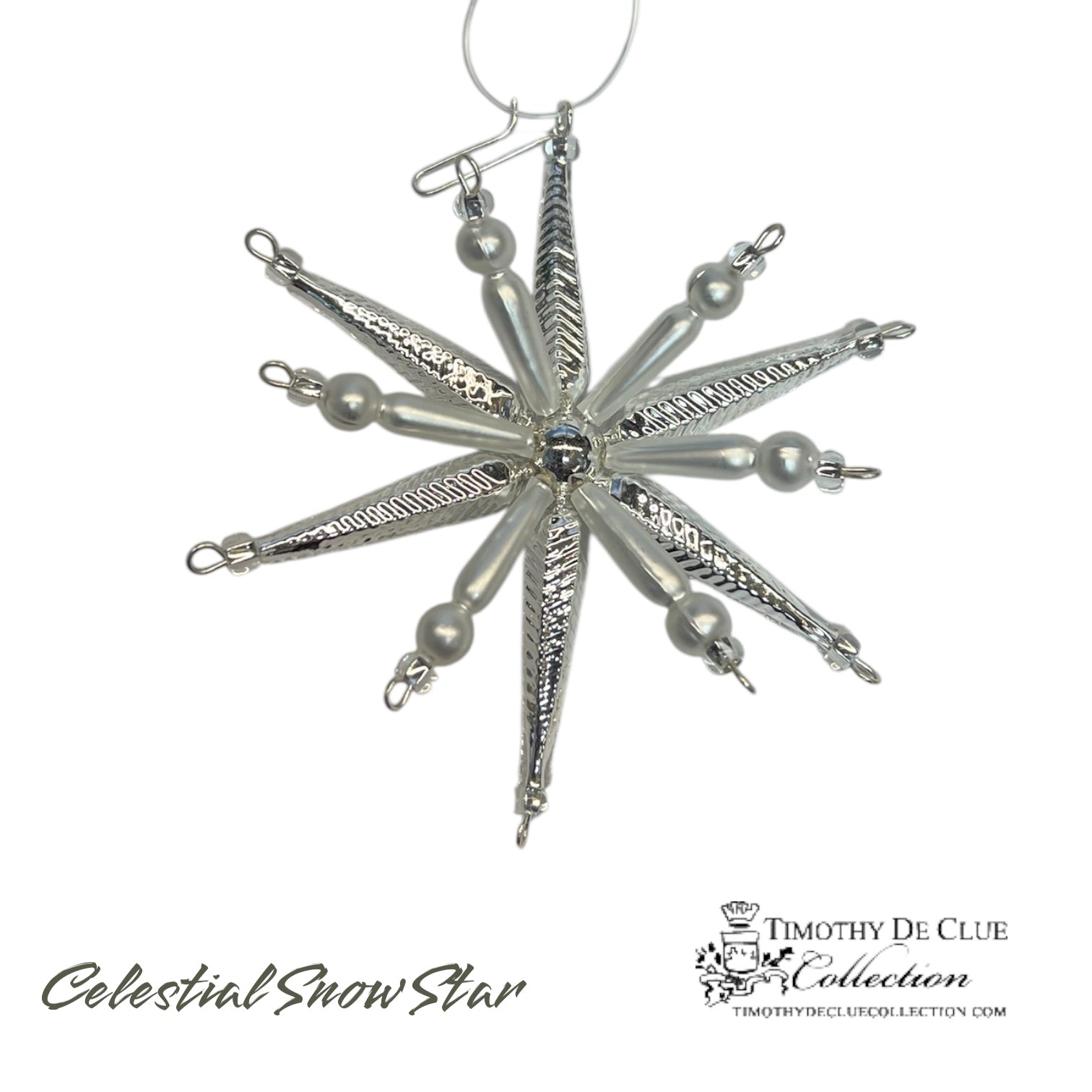 Celestial Snow Star  - De Clue Beaded Christmas Collection