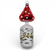 Gnome Haven-German Christmas Collection Antik Baubles

A charming woodland gnome rests beneath a classic red toadstool in this hand-blown German glass ornament. Delicate birch bark details and soft forest colors create a calm, storybook scene full of quiet holiday magic.
Made in Germany • Designed by Timothy De Clue