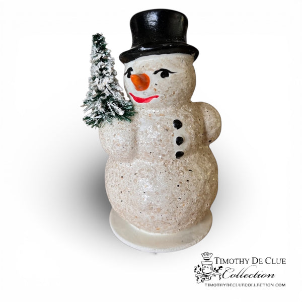 Snow Person  | 4” - Paper Mache German Candy Container