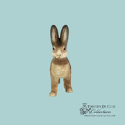 Walking 7" Easter Hare Brown Vintage Inspired German Paper Mache