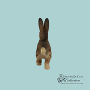 Walking 7" Easter Hare Brown Vintage Inspired German Paper Mache