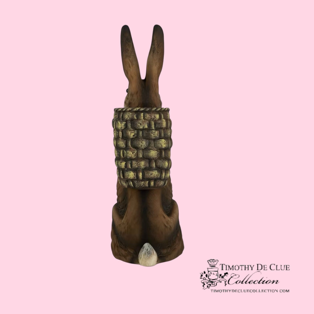 Tall Easter Brown Hare Vintage Inspired German Paper Mache