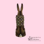 Tall Easter Brown Hare Vintage Inspired German Paper Mache