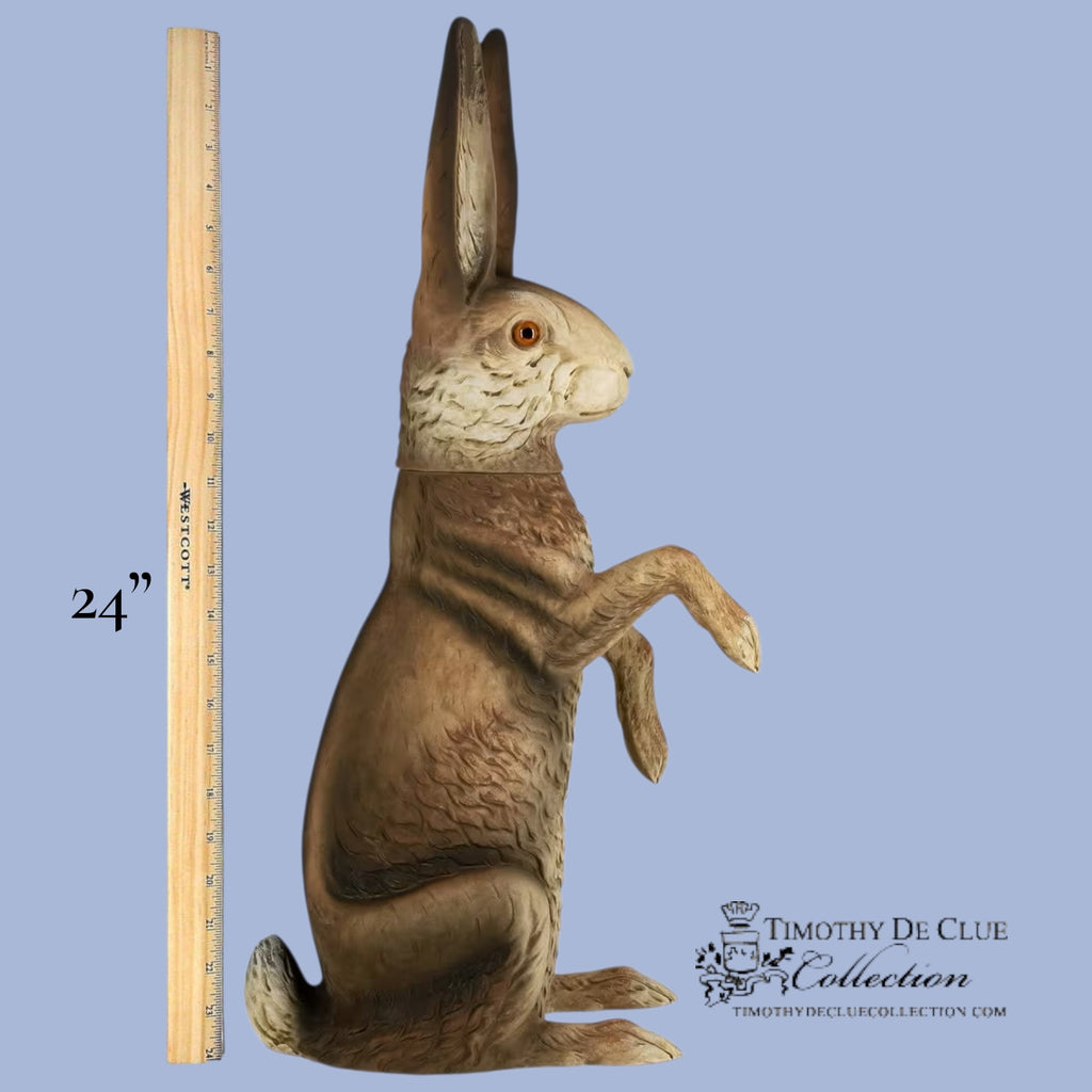 Giant 24” Easter Brown Hare Limited Edition German Paper Mache #20 of 50