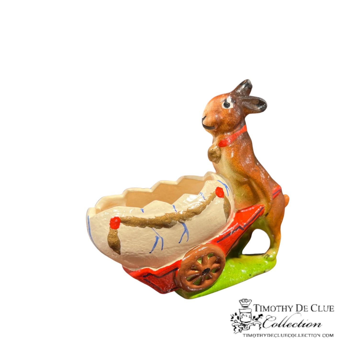 Easter Egg Wheelbarrow Vintage Inspired German Paper Mache