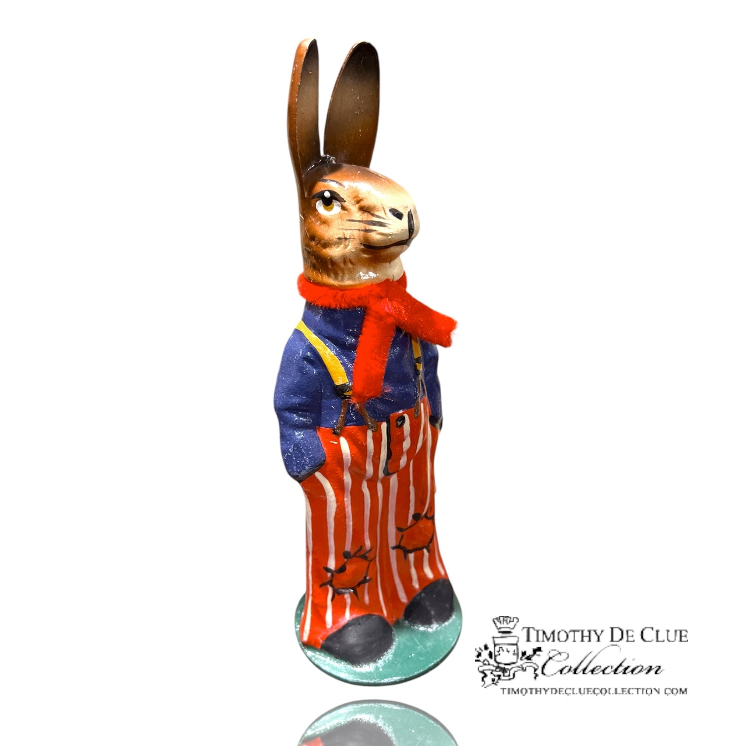 Easter Best Stripes Hare Vintage Inspired German Paper Mache