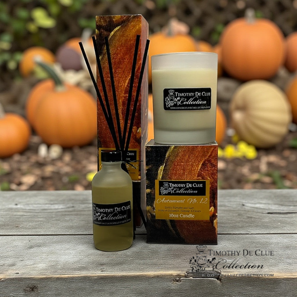 Autumnal 10oz Frosted Candle Exclusive Home Scent By Timothy De Clue Collection