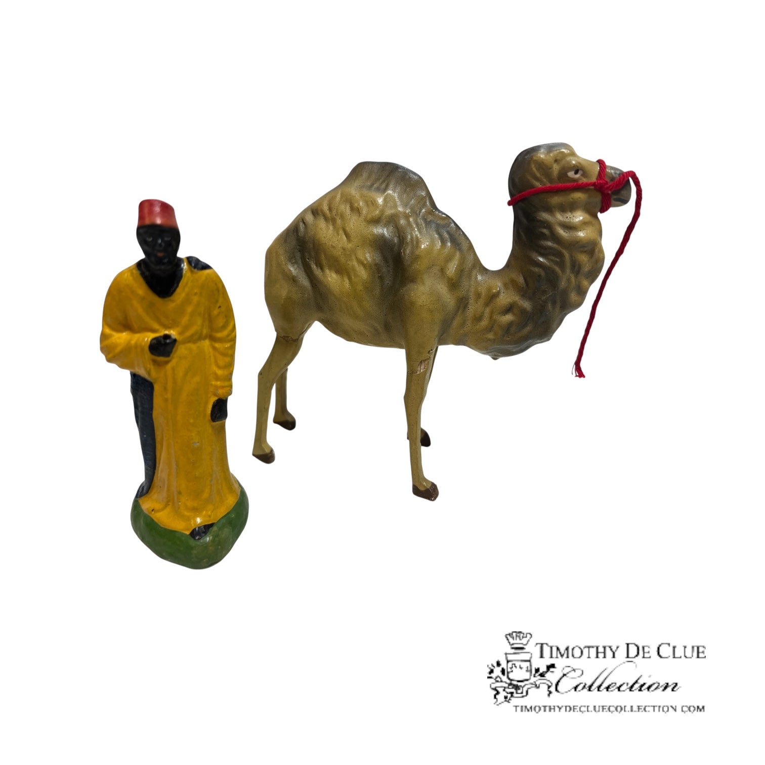 Paper Maché Camel and Driver - Made in Germany