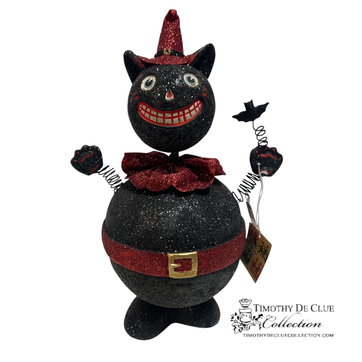 Vintage Black Cat Candy Container Department 56