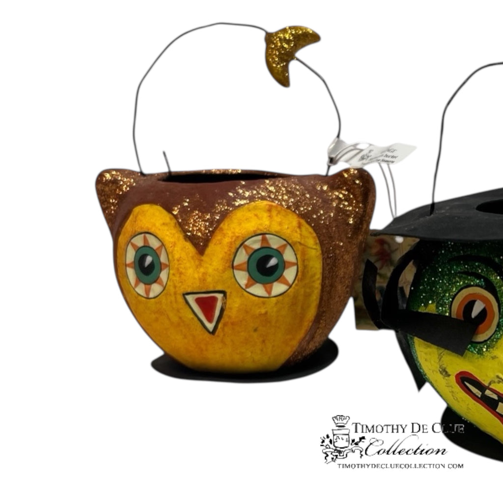 Small Vintage Paper Mache Halloween Candy Containers - Three Styles - Department 56