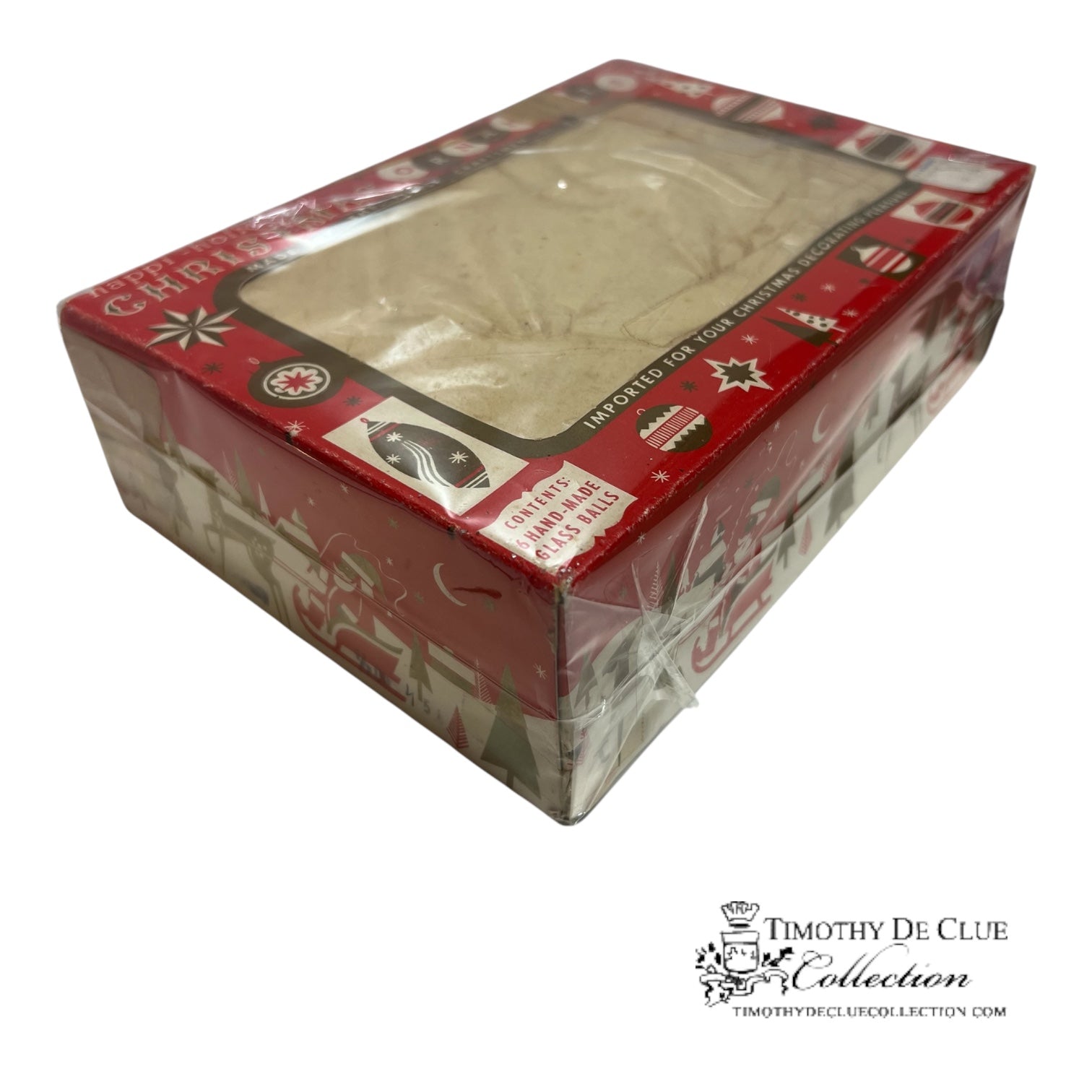 V-T Vintage Handblown Polish Indent Ornaments - Set of 6