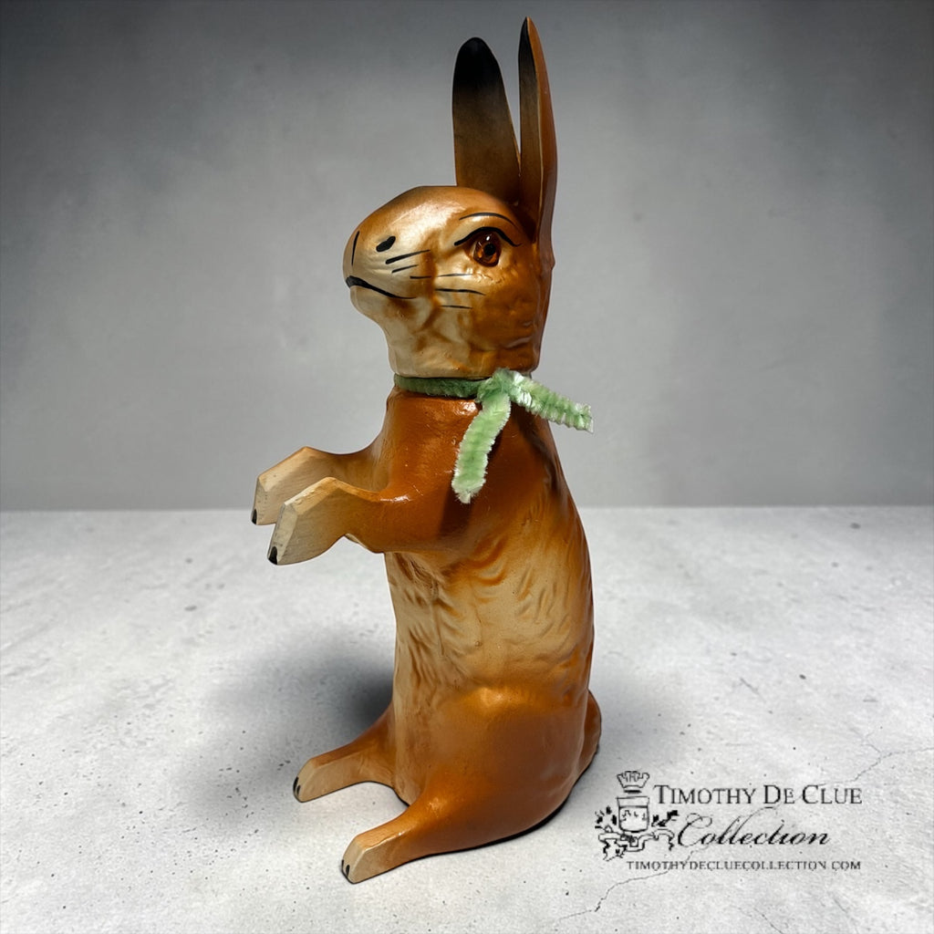 Rabbit Sitting Upright Vintage Mold German Paper Mache