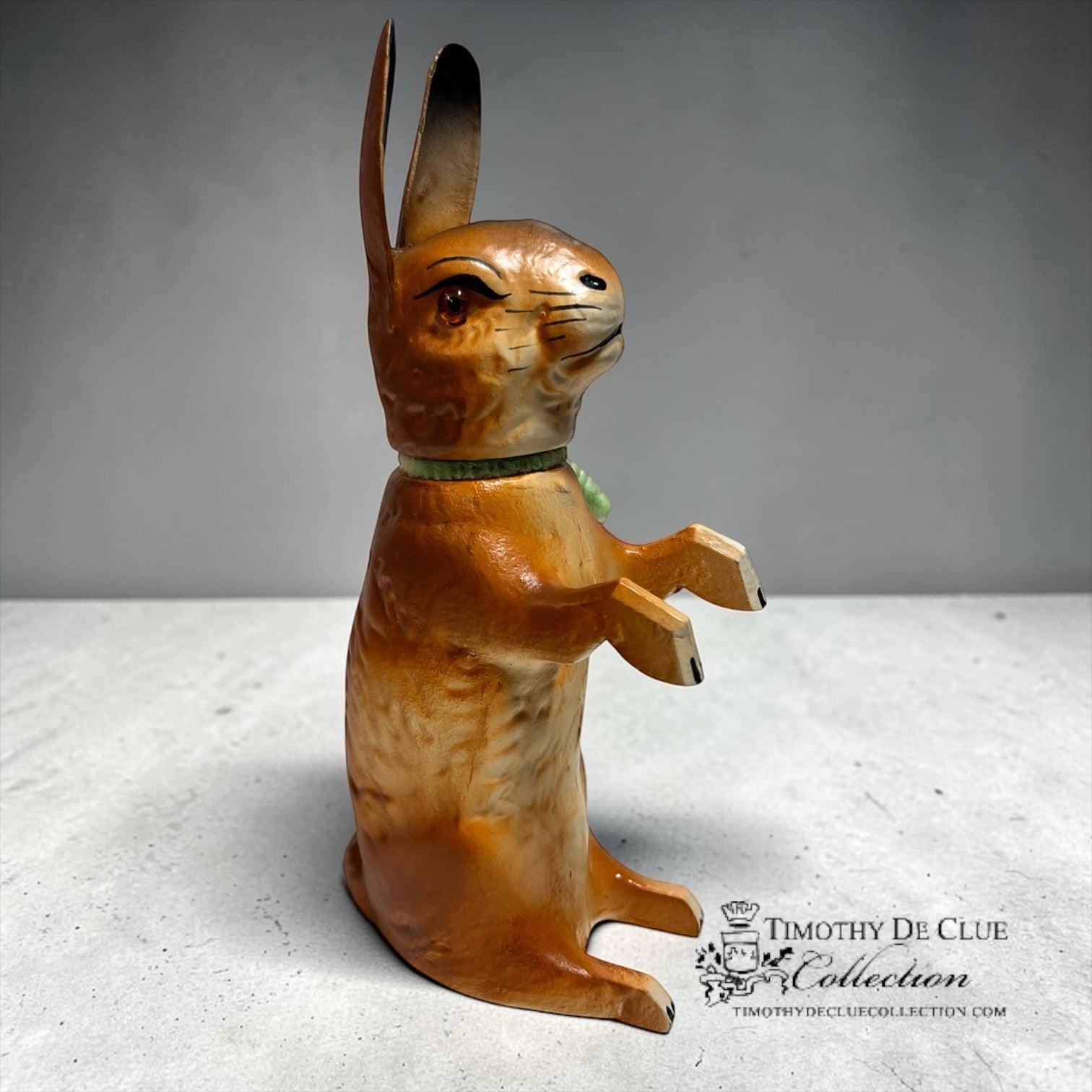 Rabbit Sitting Upright Vintage Mold German Paper Mache