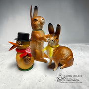 Rabbit Sitting Vintage Mold German Paper Mache