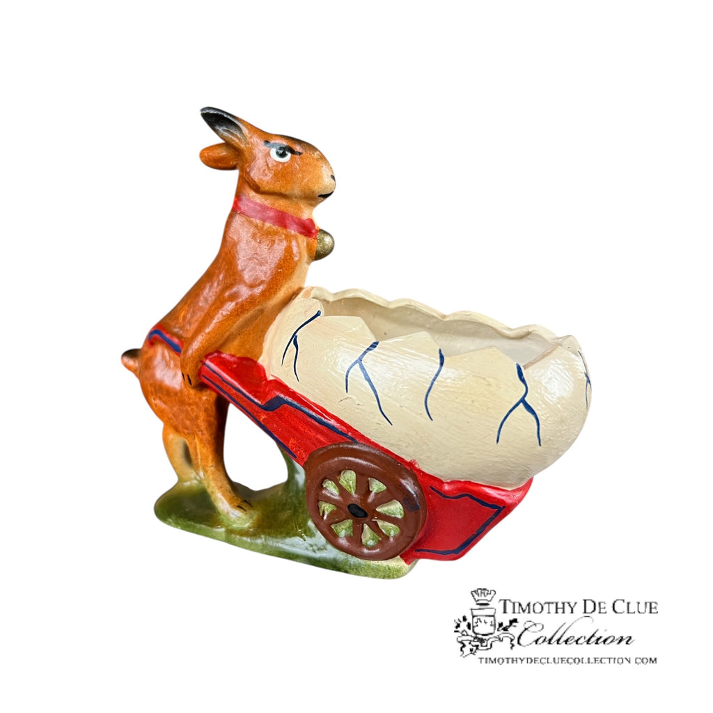 Easter Egg Wheelbarrow Vintage Inspired German Paper Mache