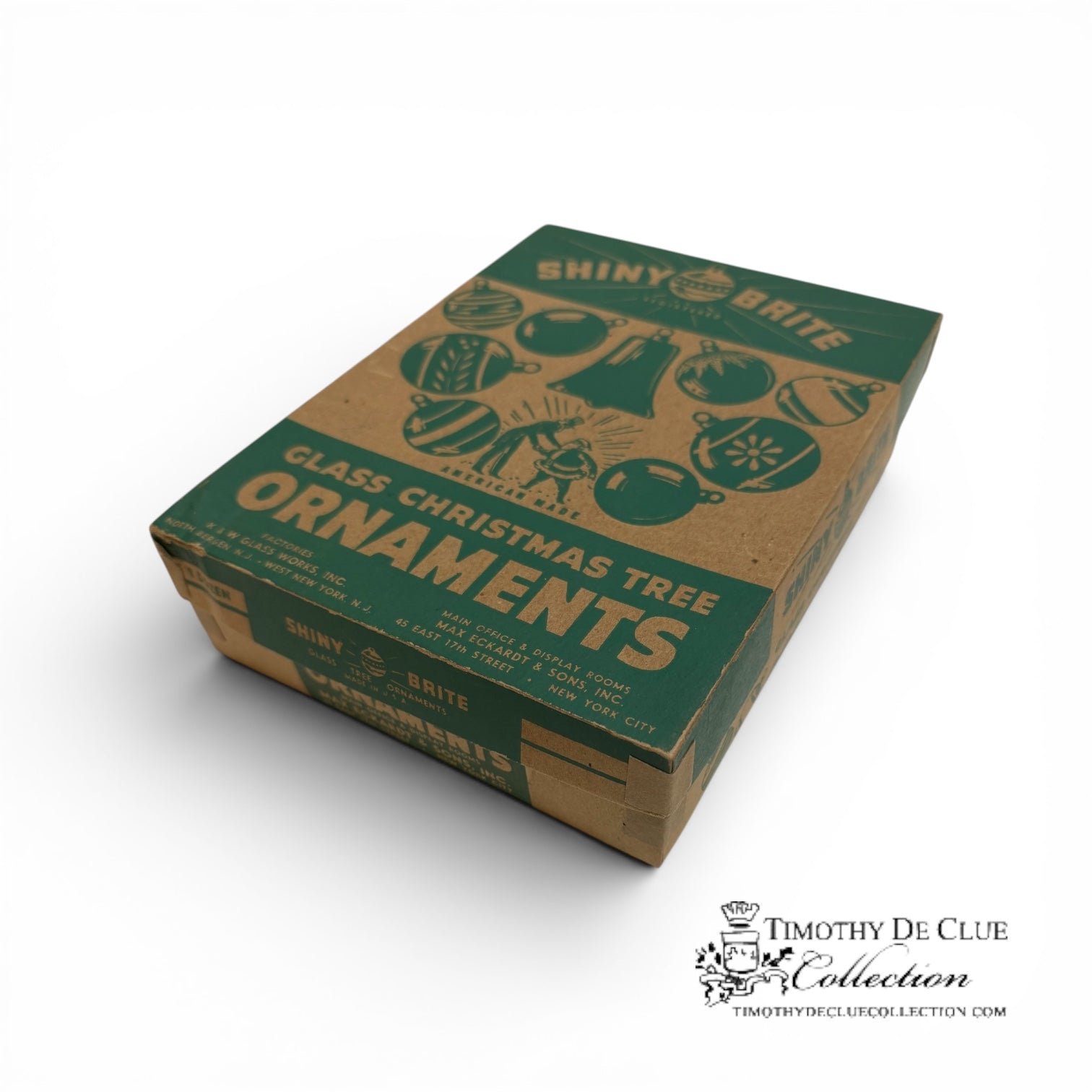 Shiny Brite Small Stripe Ornaments - Set of 12