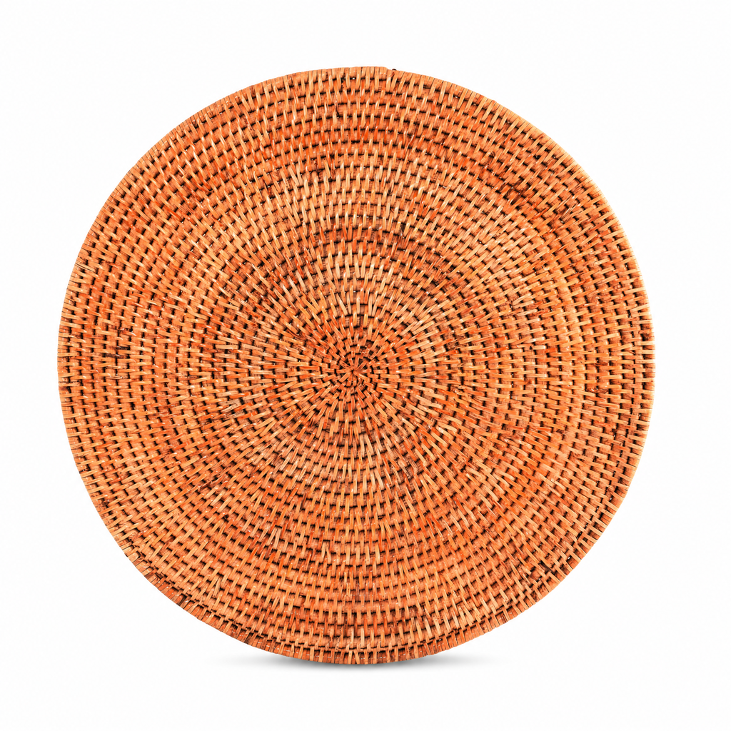 Hand Woven Wicker Rattan Round Placemat - Set of 4