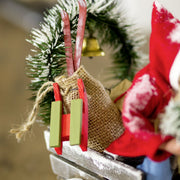 To The Market Good Luck Pig Drawn Cart Santa Paper Mache | Vintage German Reproduction of 19th Century Piece Timothy De Clue Christmas Collection