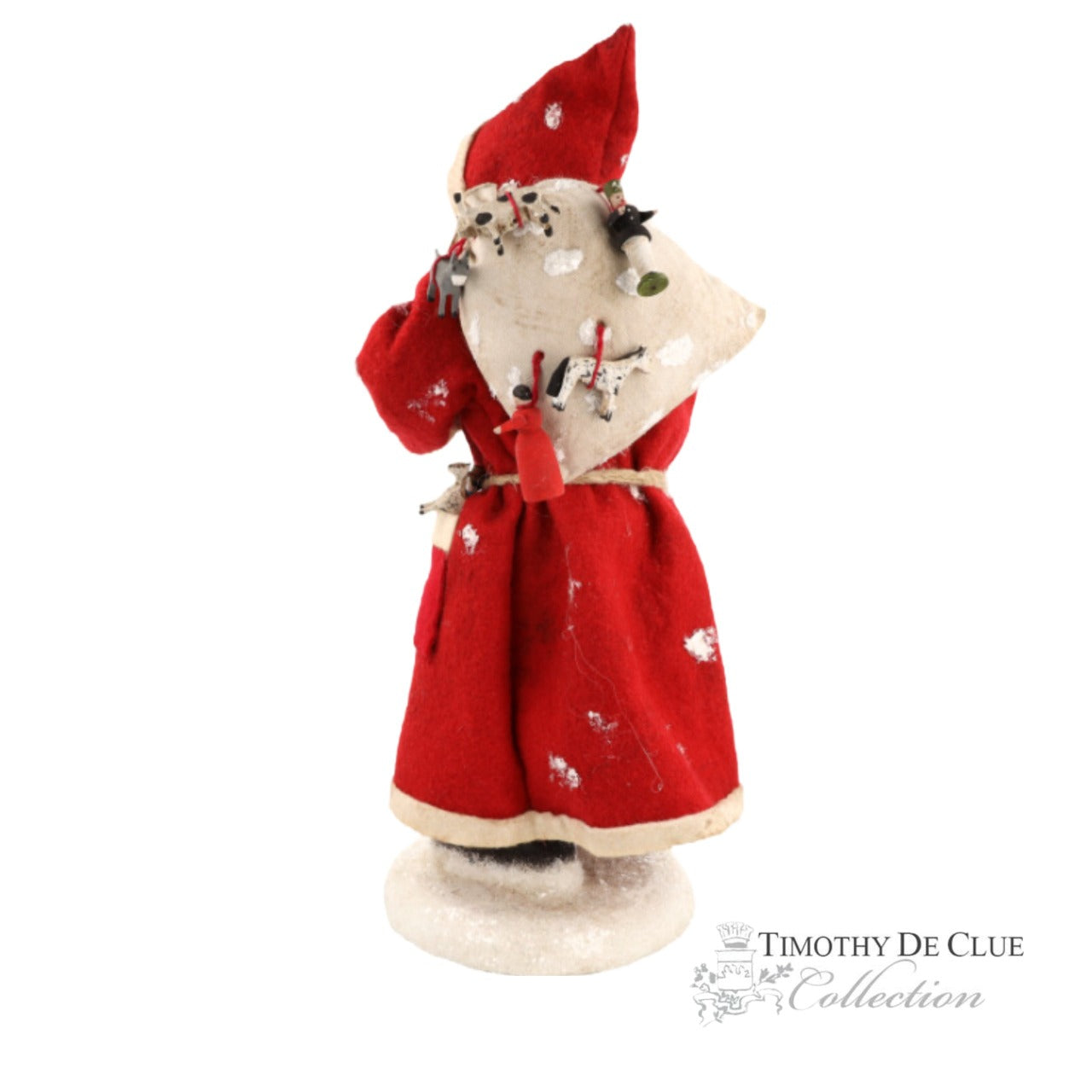 Der Weihnachtsmann | Santa Red Coat Paper Mache | Vintage German Reproduction of 19th Century Piece Timothy De Clue Christmas Collection 