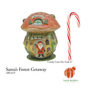Santa's Forest Getaway Paper Mache Mushroom Candy Container - Antik Baubles Christmas Decor