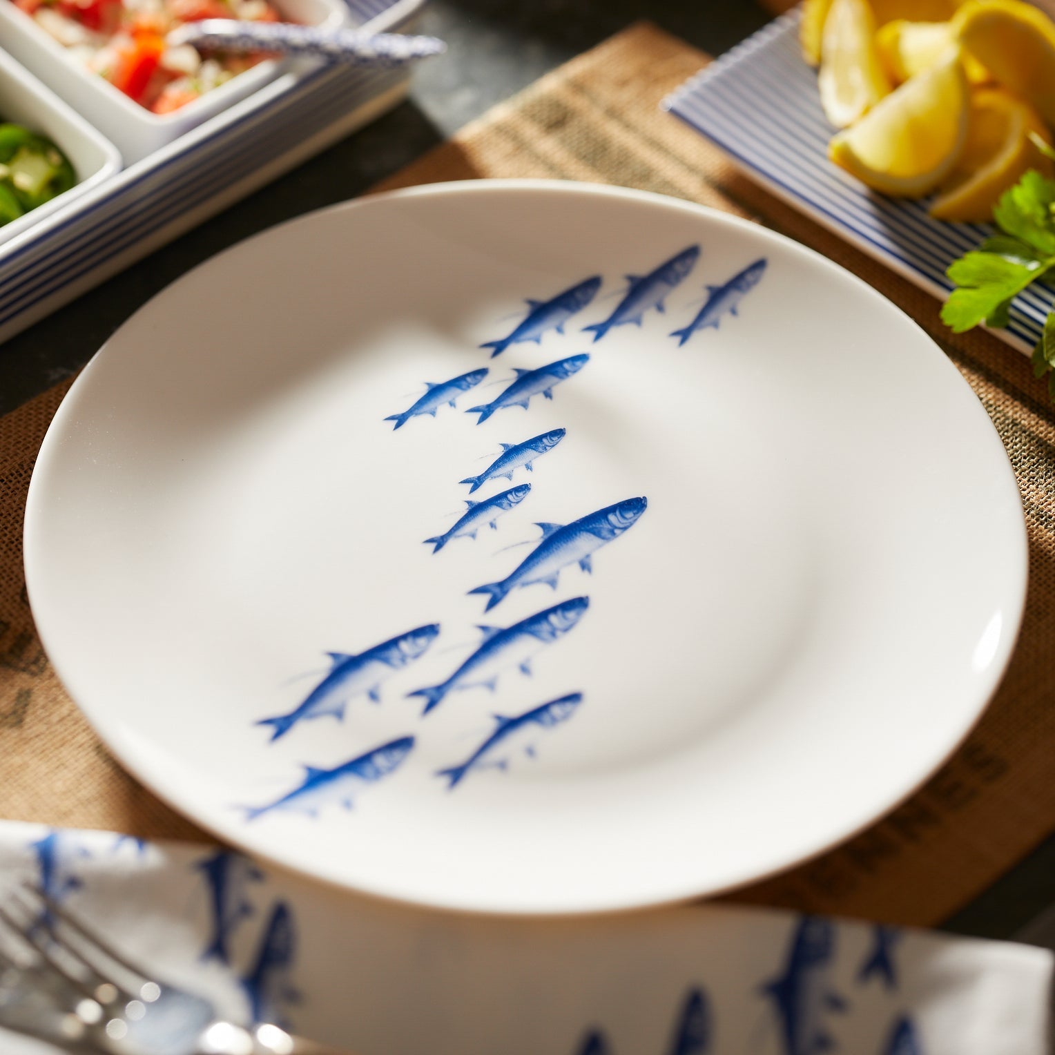 School of Fish Coupe Dinner Plate