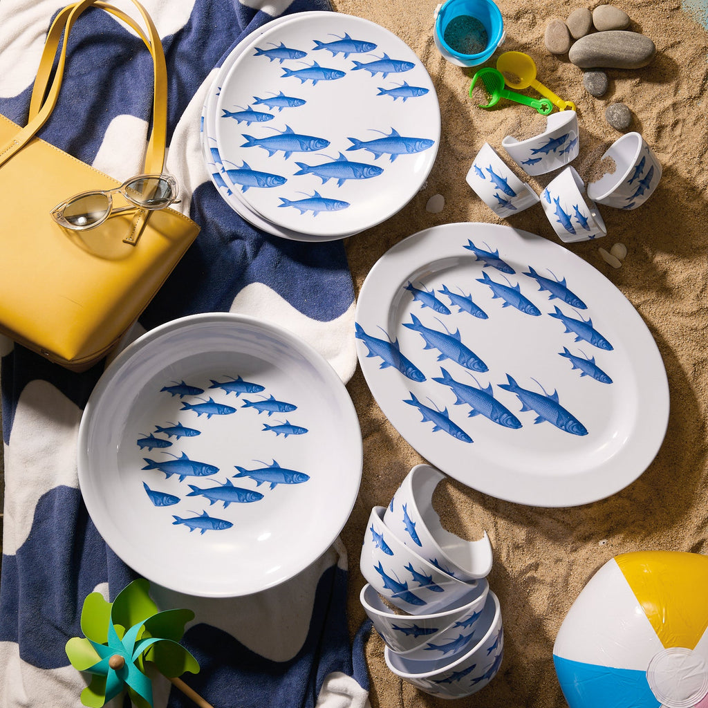 School of Fish Melamine Serving Bowl