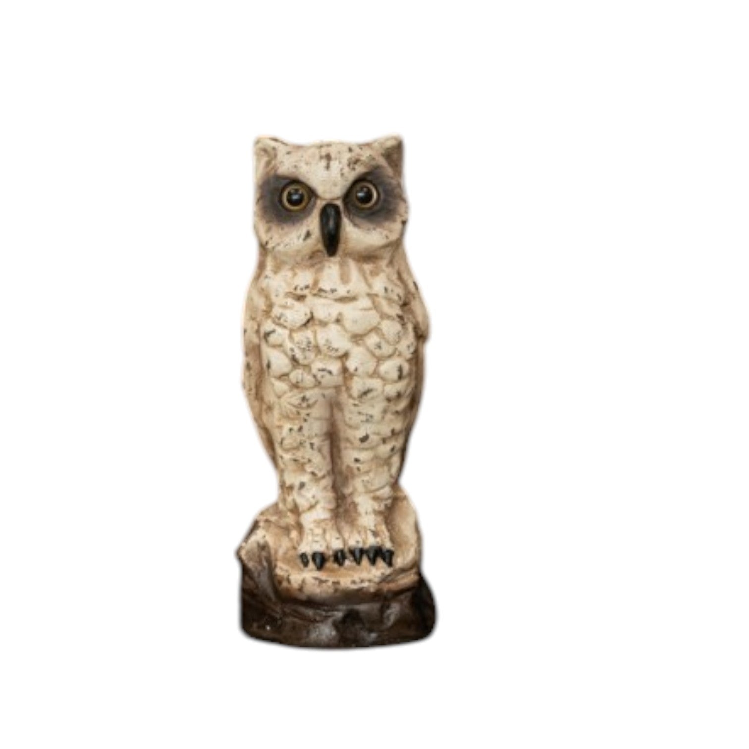 10" Mache White Owl | Fall Halloween Decor