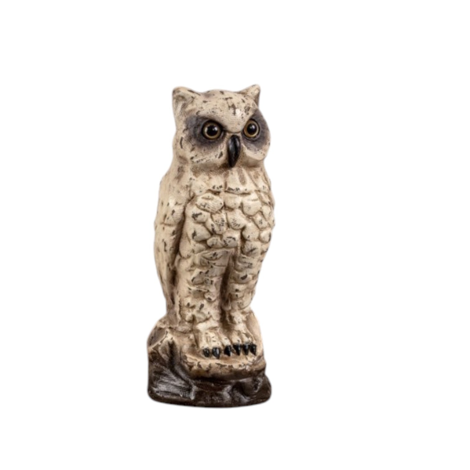 10" Mache White Owl | Fall Halloween Decor