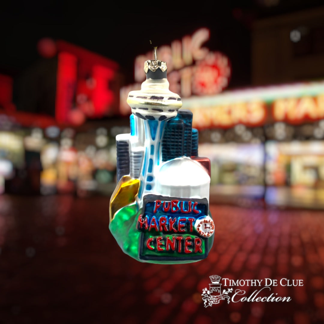 Seattle Skyline Christmas Ornament Timothy De Clue Collection