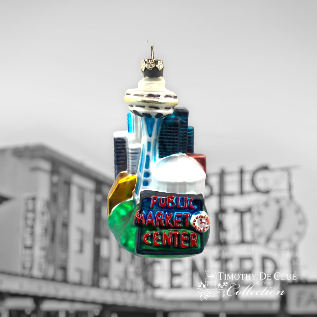 Seattle Skyline Christmas Ornament Timothy De Clue Collection