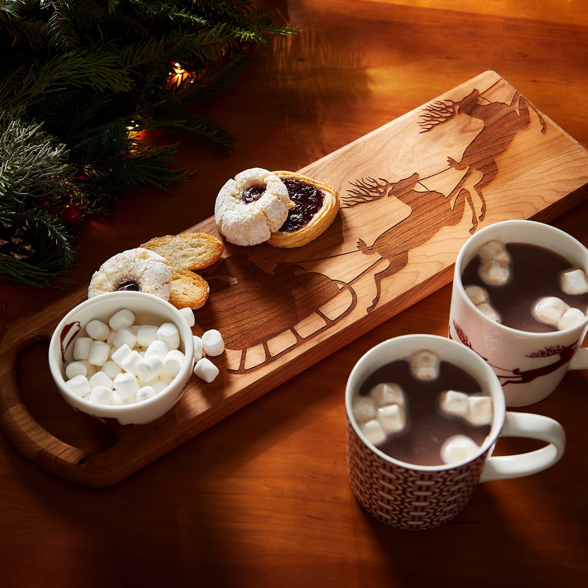 Santa's Sleigh Serving Board