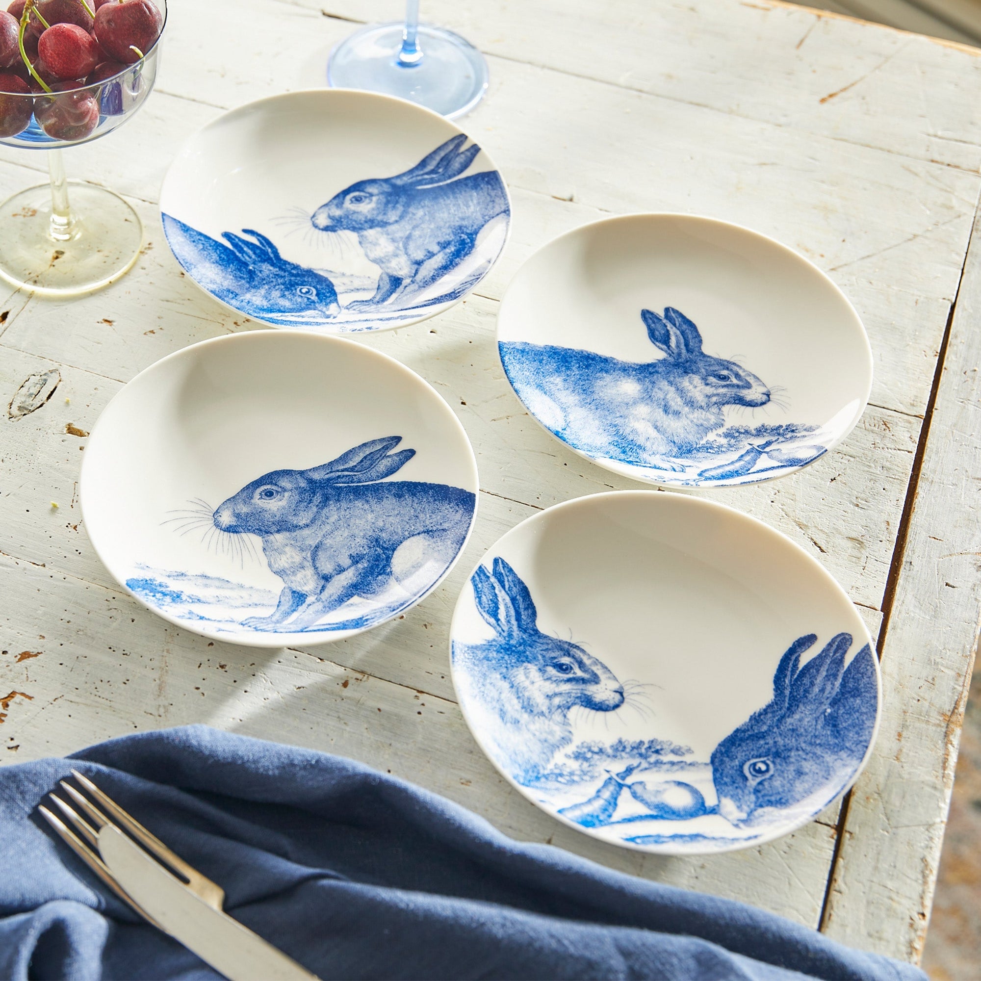 Bunnies Small Plates, Set of 4