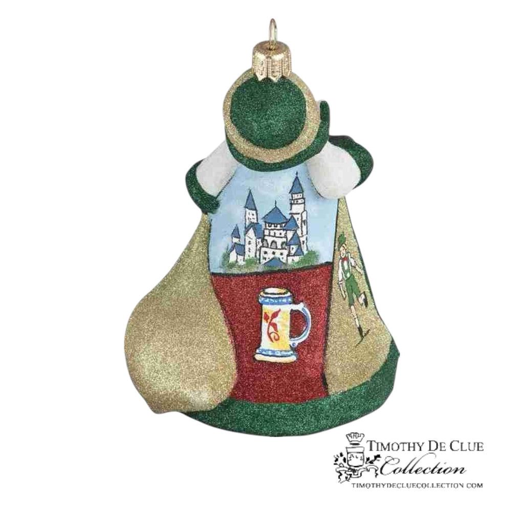 Santa around the world Germany Glitteratzi  Joy to The World Christmas Ornament