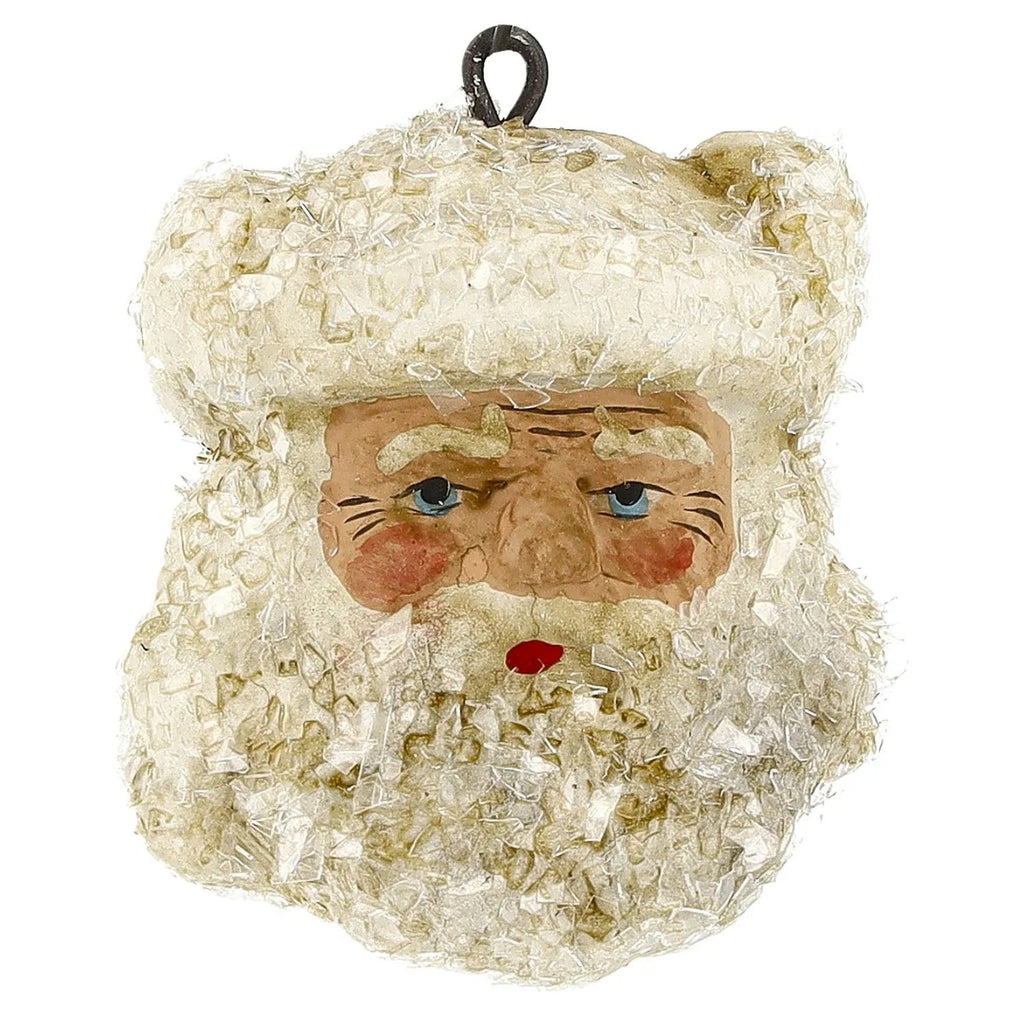 Santa Ornaments Set of 8- German Paper Mache Christmas Collection