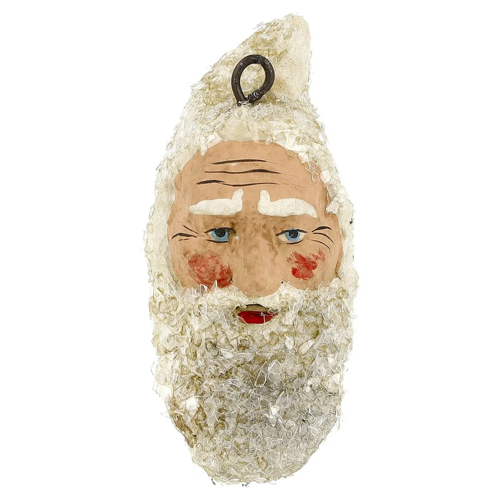 Santa Ornaments Set of 8- German Paper Mache Christmas Collection